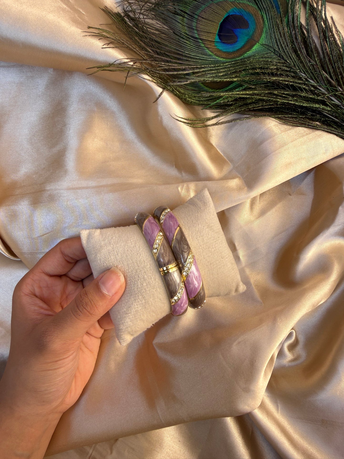 Prettiest purple enamel bangle