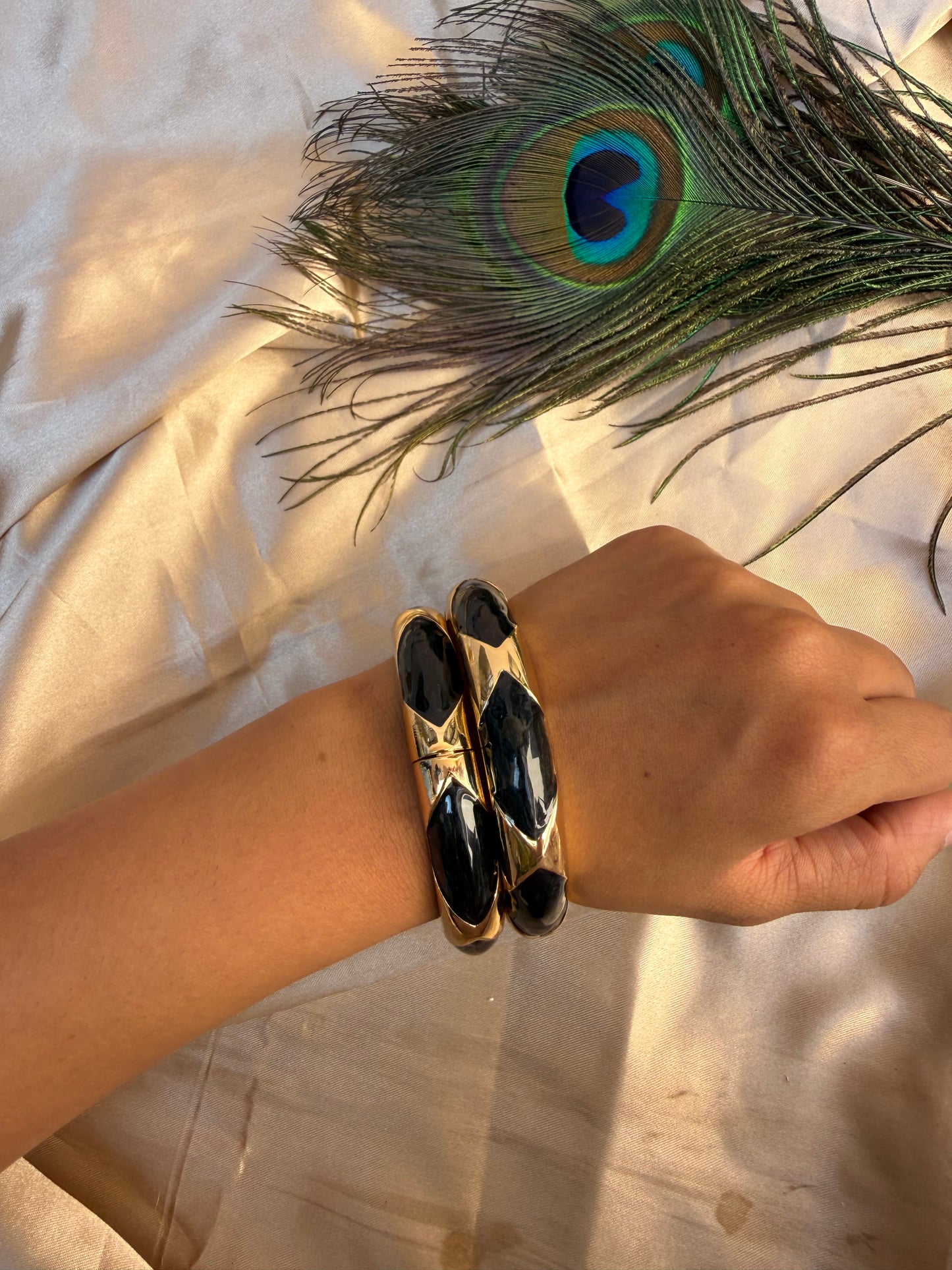 Luxe black bangle