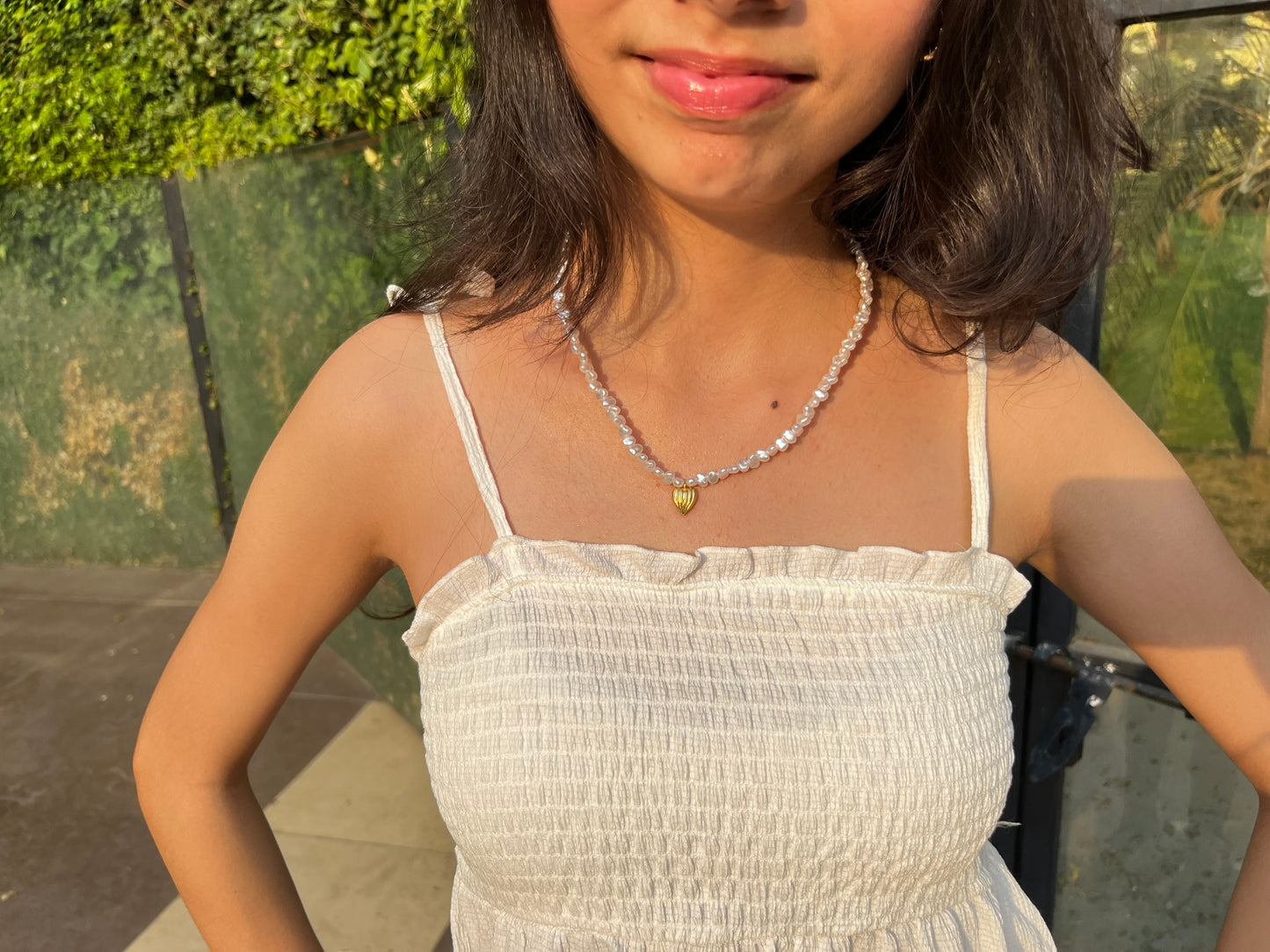 Amoria shell pearl necklace