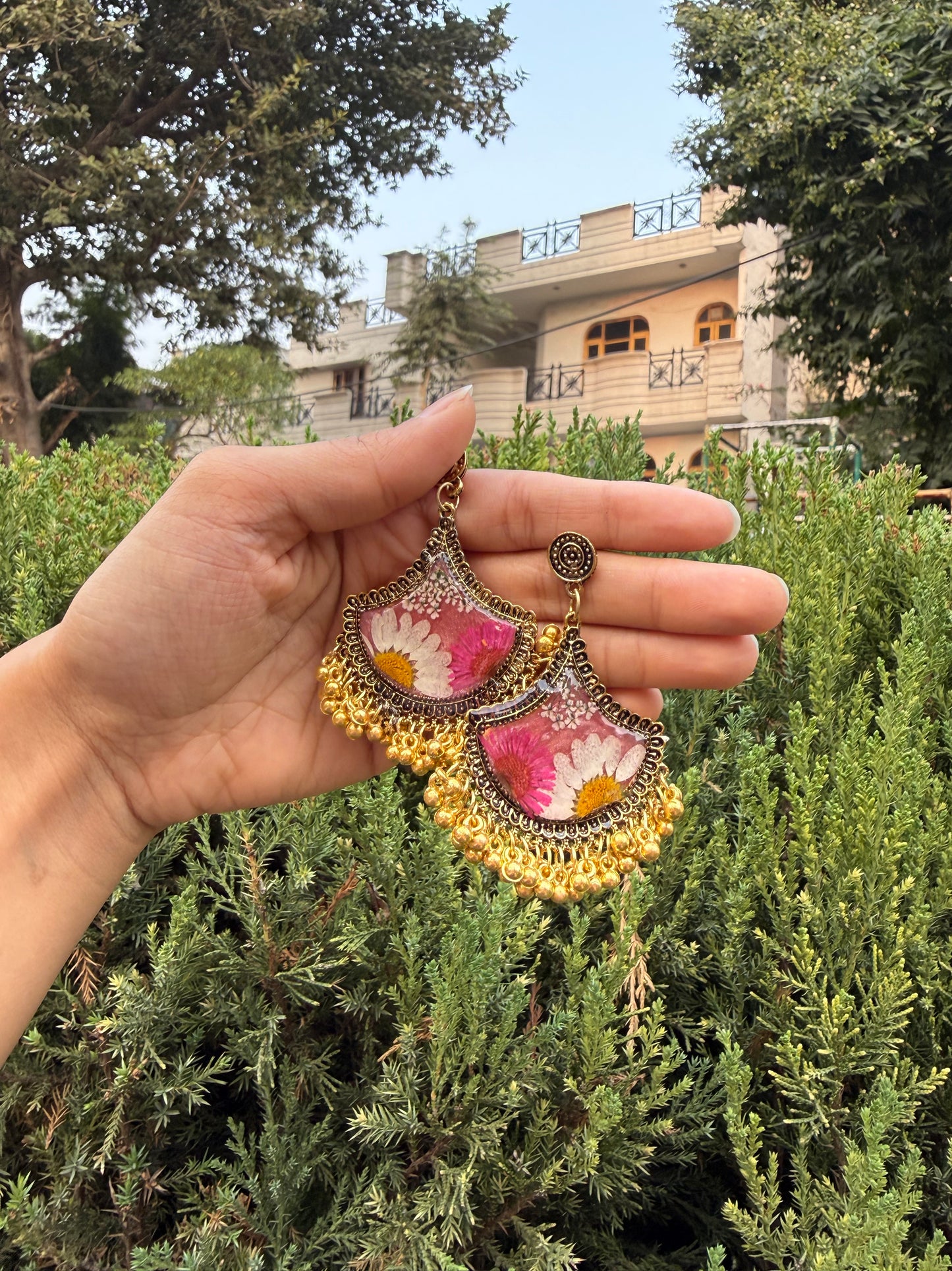 Garden jhumkas