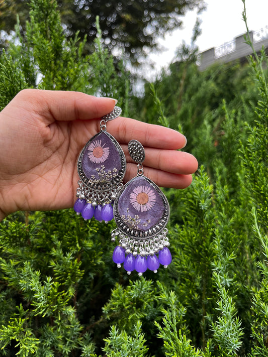 Lilac mist jhumka