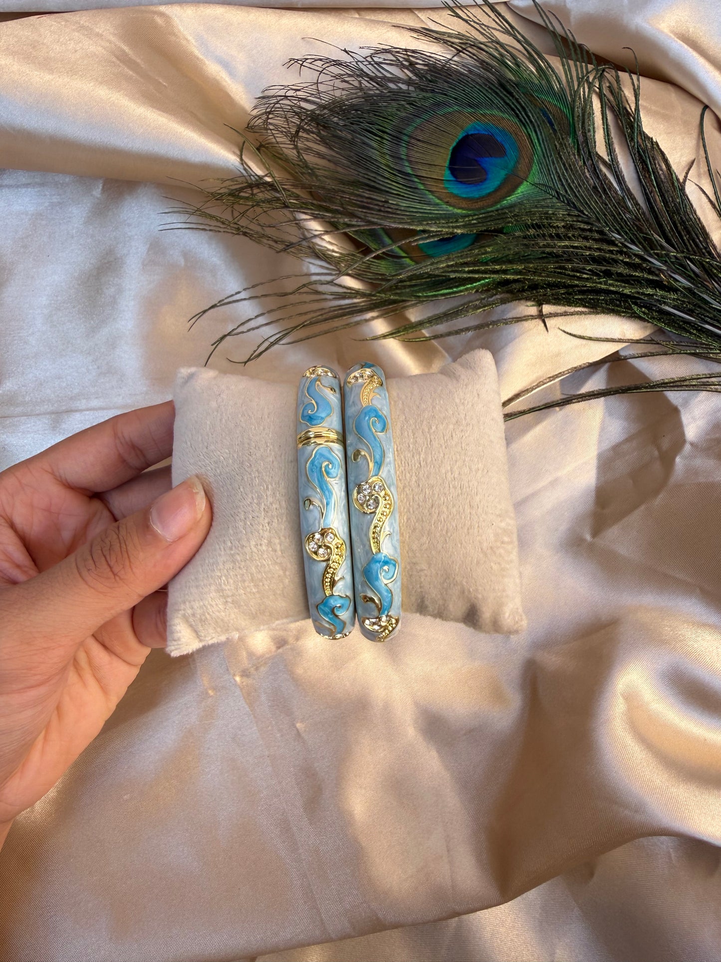Elegant Sky blue bangles