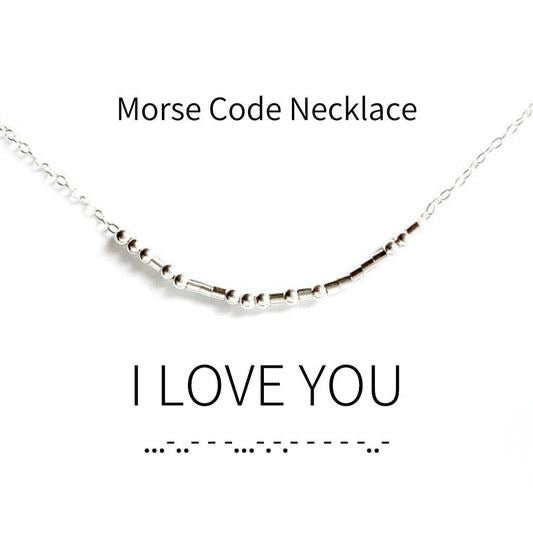 Morse code necklace