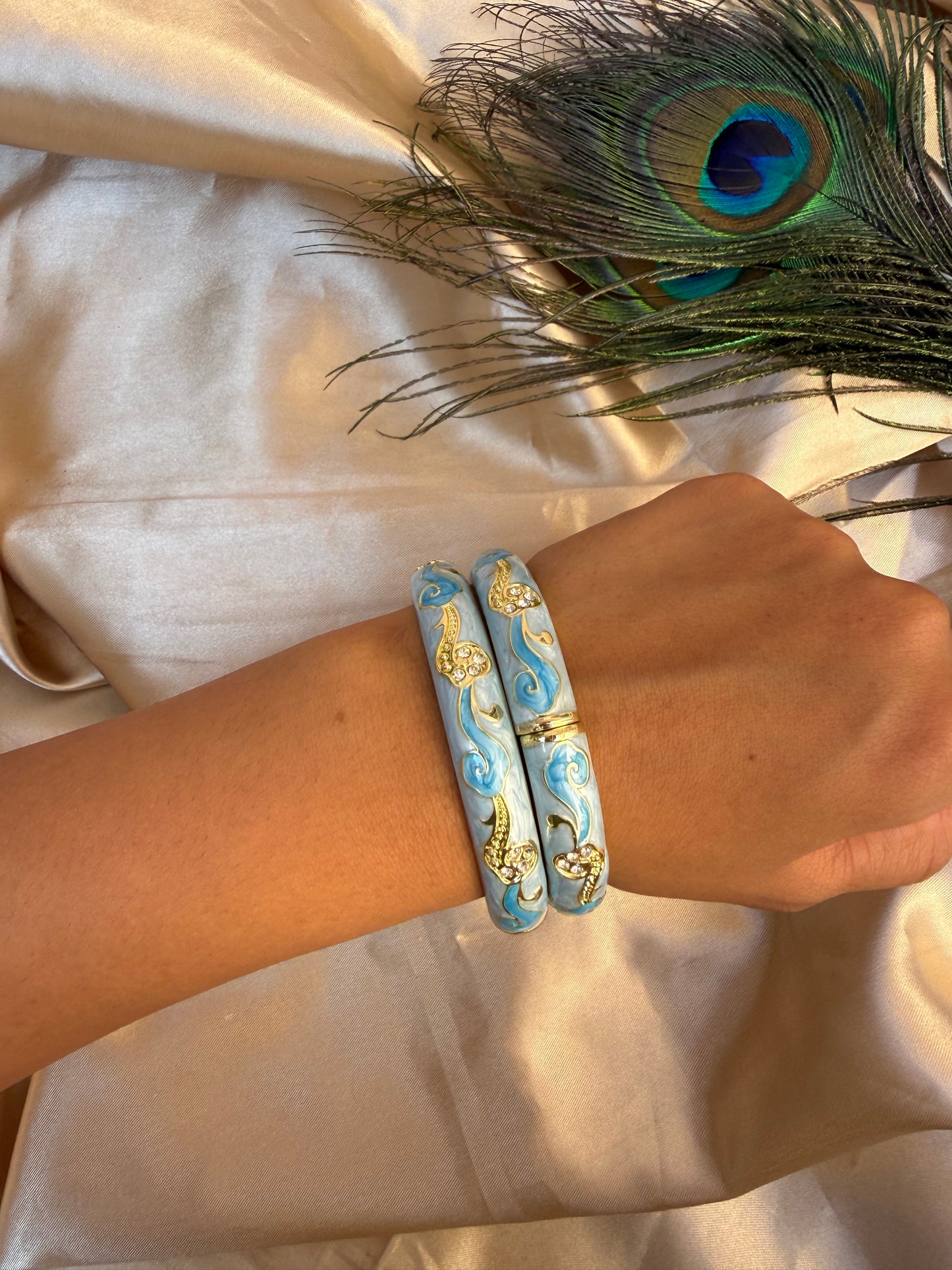 Elegant Sky blue bangles