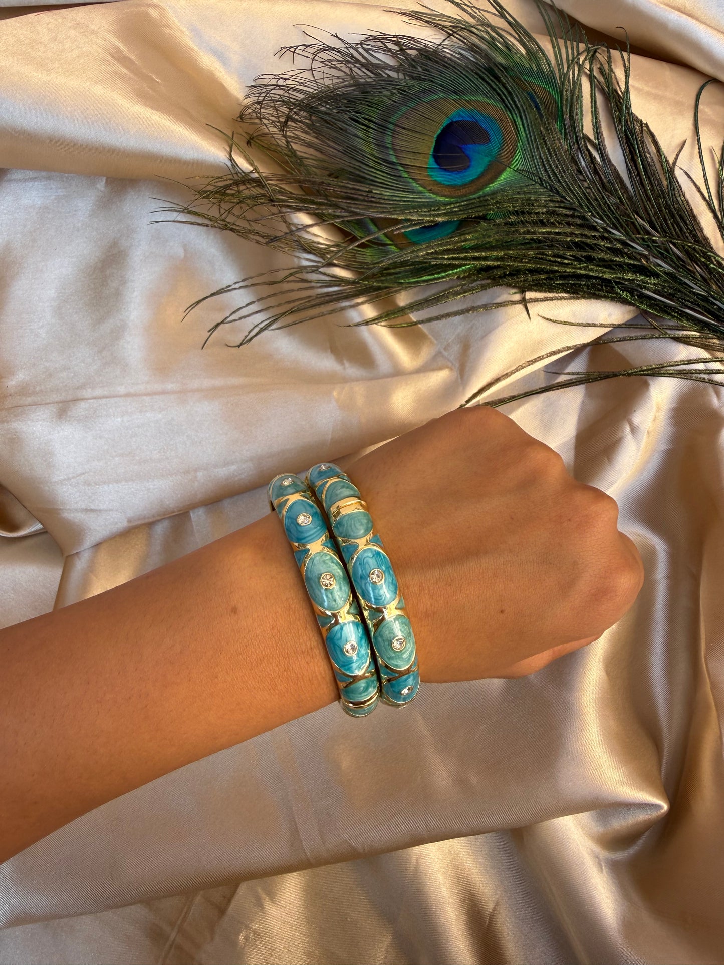 Peacock bangles