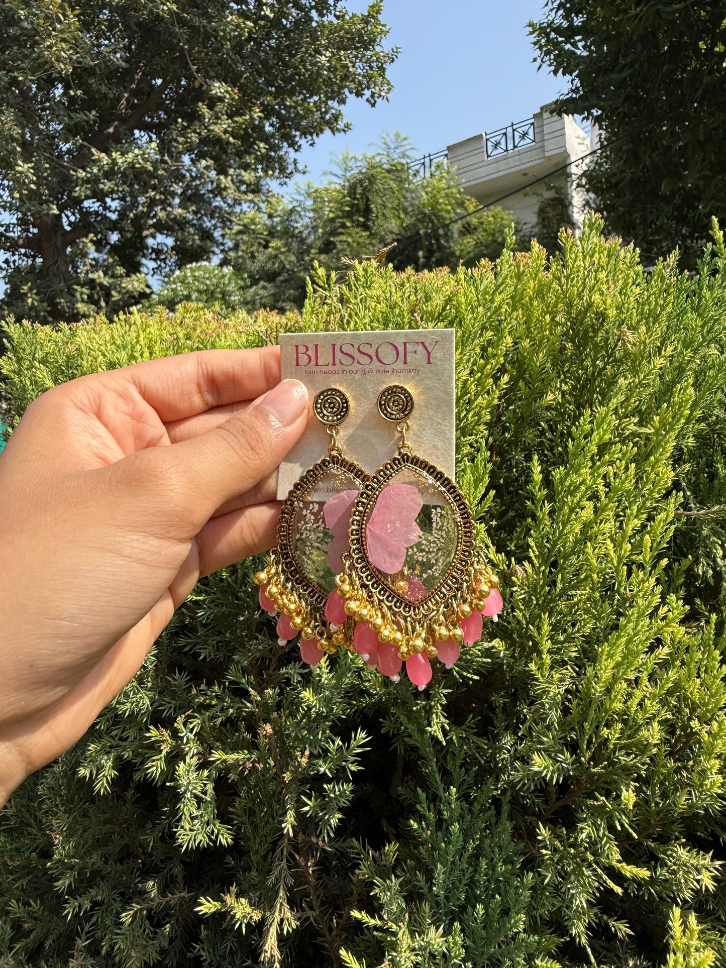 Elegant noor jhumkas