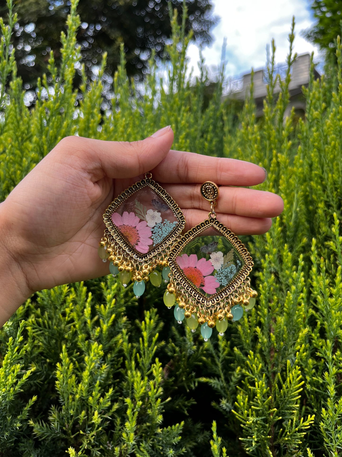 Mini eden butterfly jhumkas