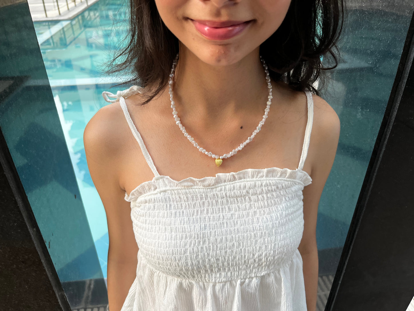 Amoria shell pearl necklace