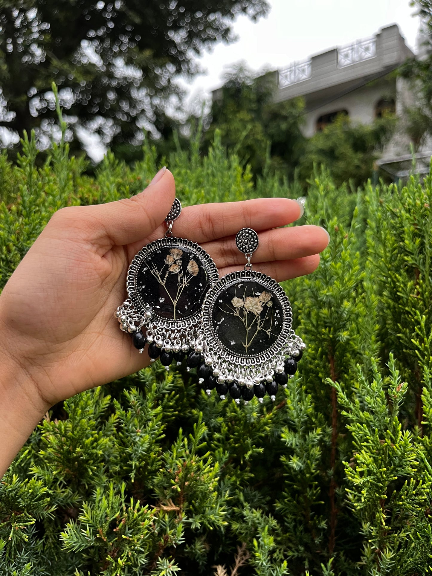 Black mist jhumkas