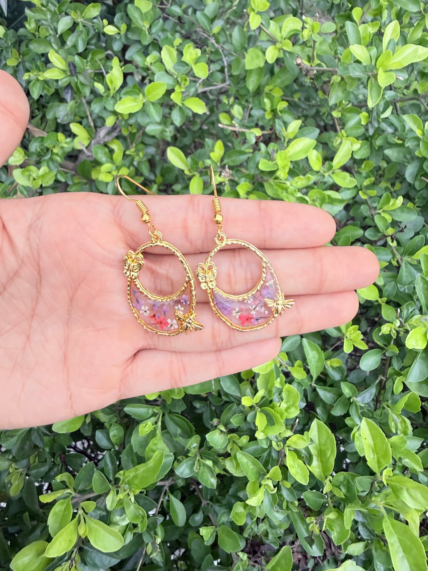 Soft petal earrings