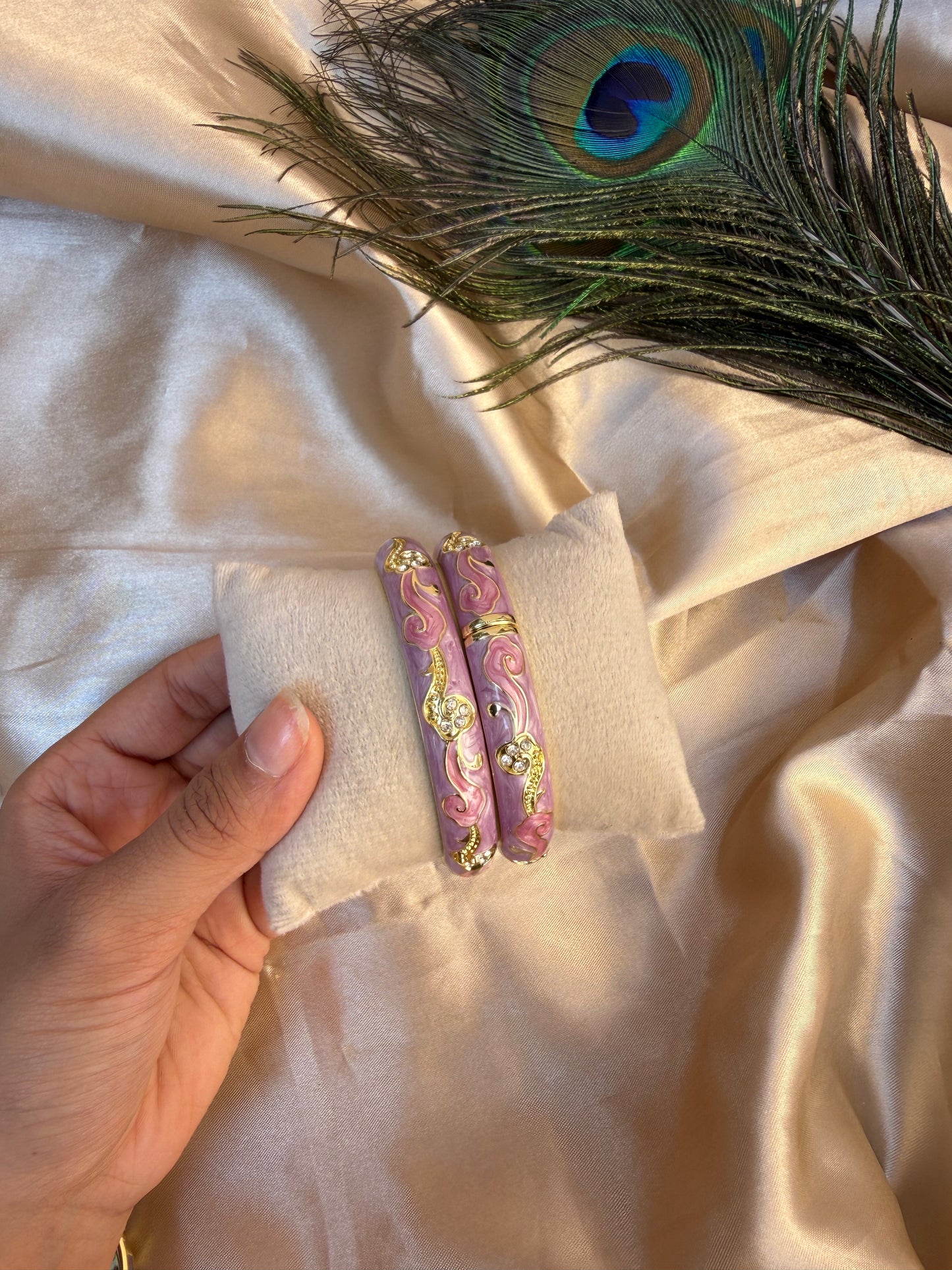 Elegant lilac bangles