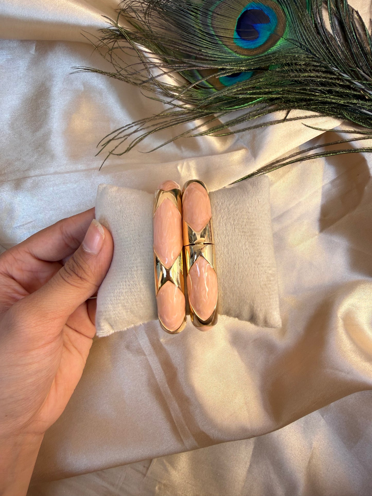 Bold peach bangle