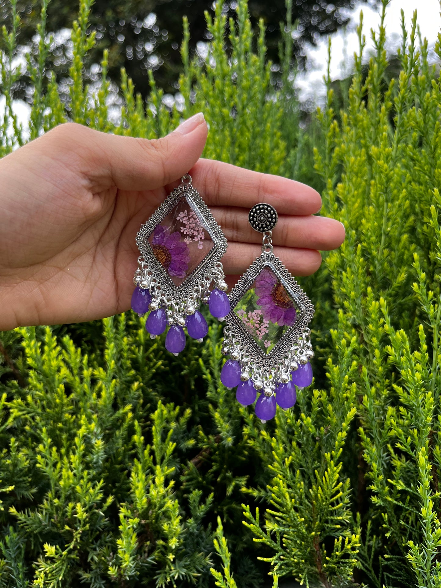 Purple mist jhumkay