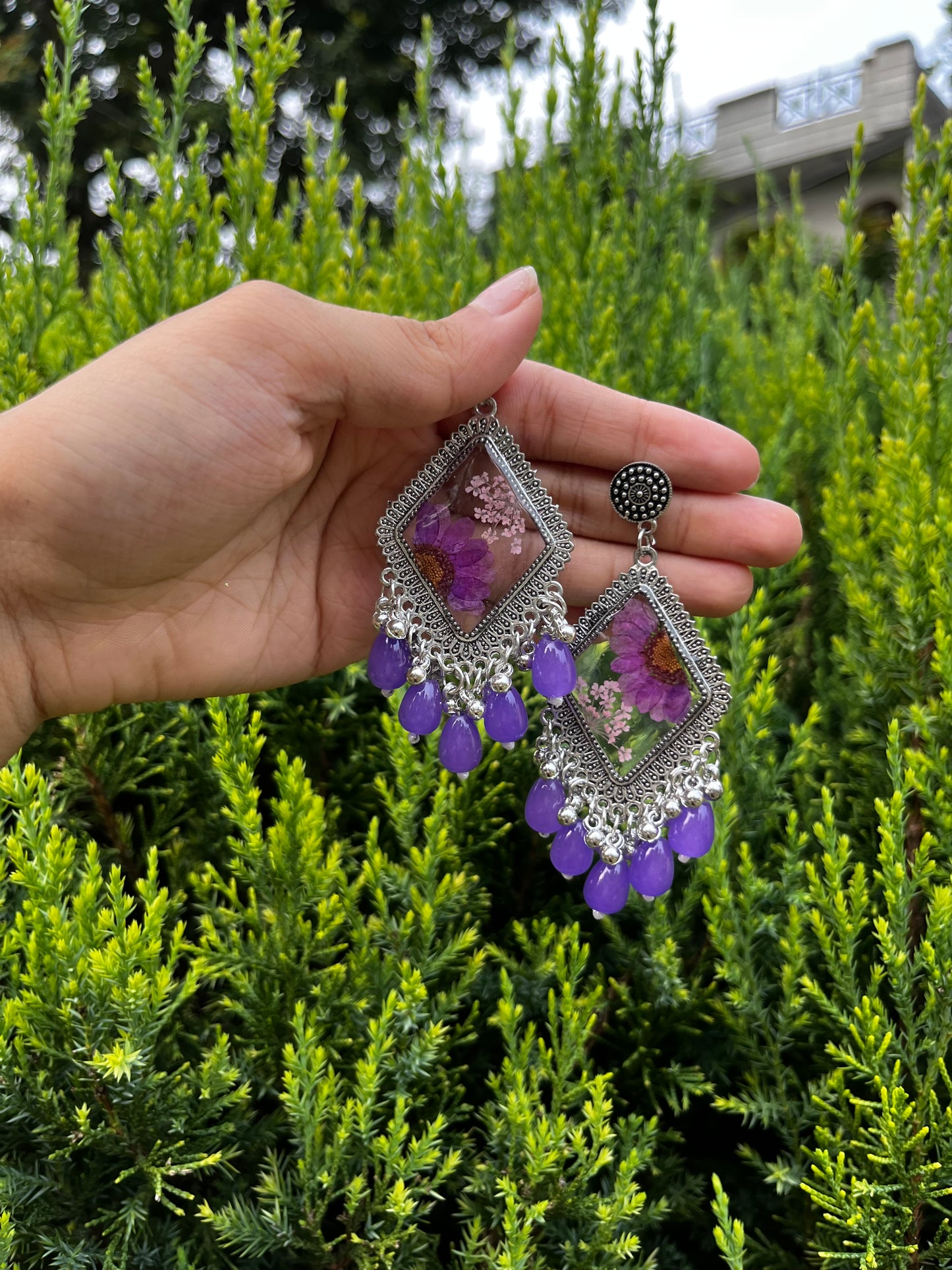 Purple mist jhumkay