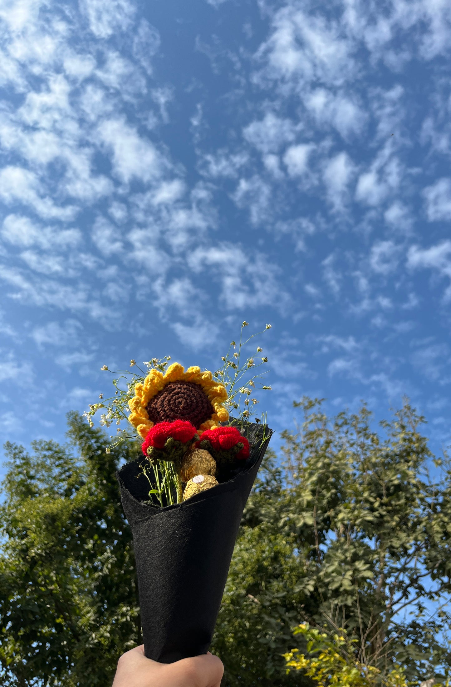 Crochet chocolate bouquet