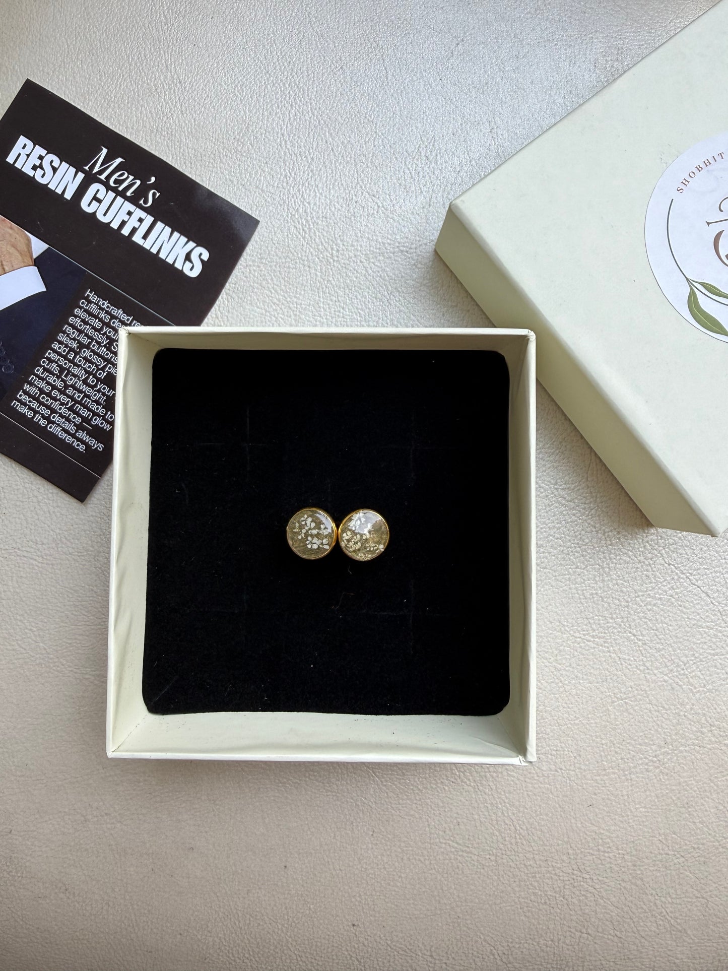 Crimson cufflinks