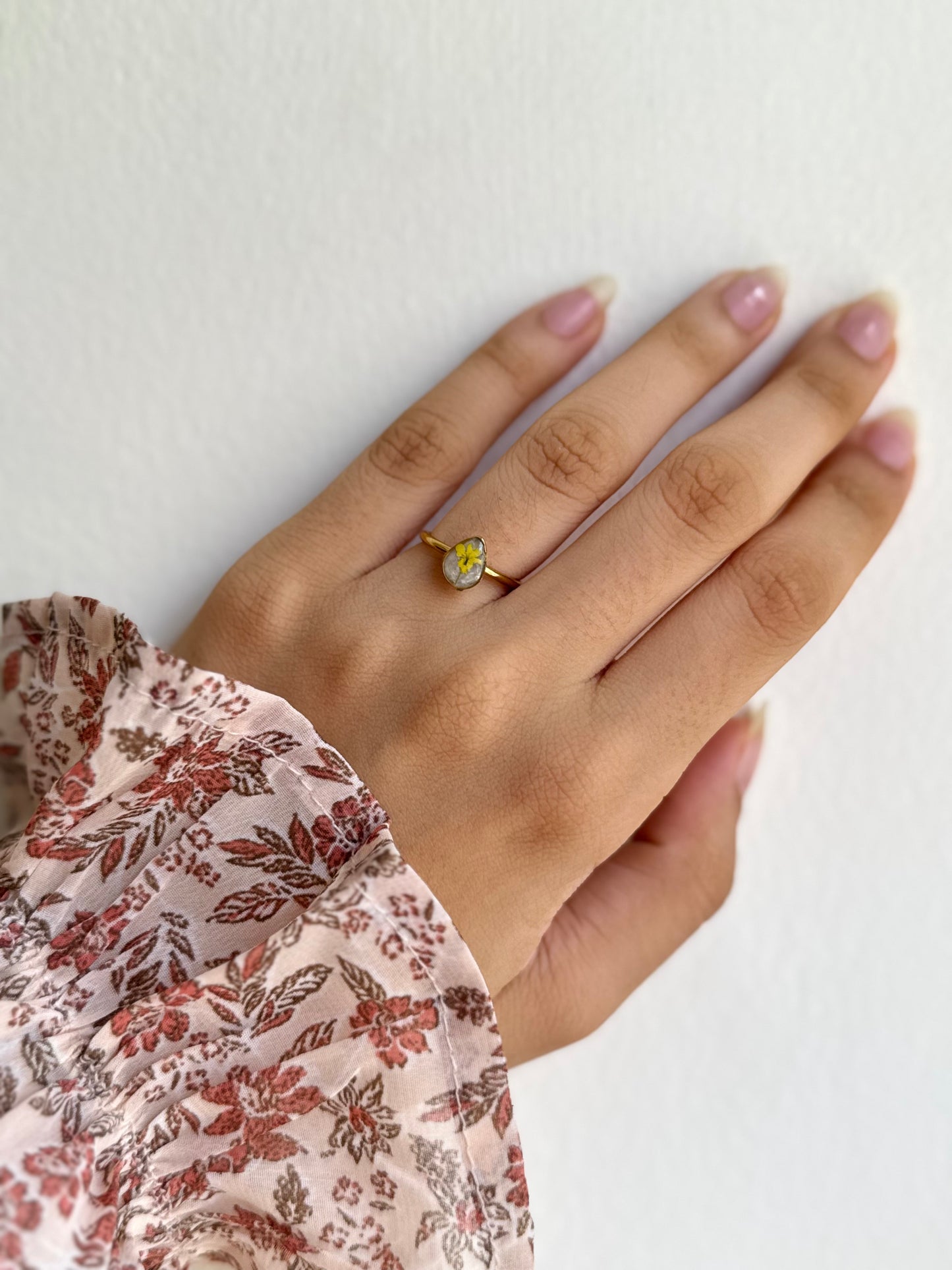 Yellow dainty ring