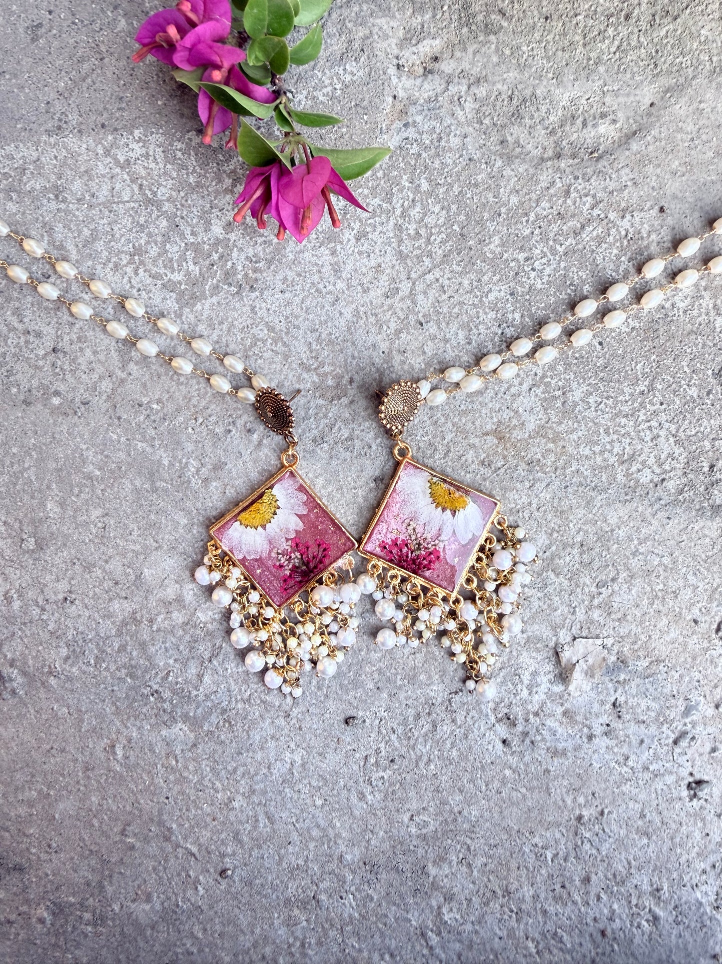 Phoolkari ear cuff Jhumka