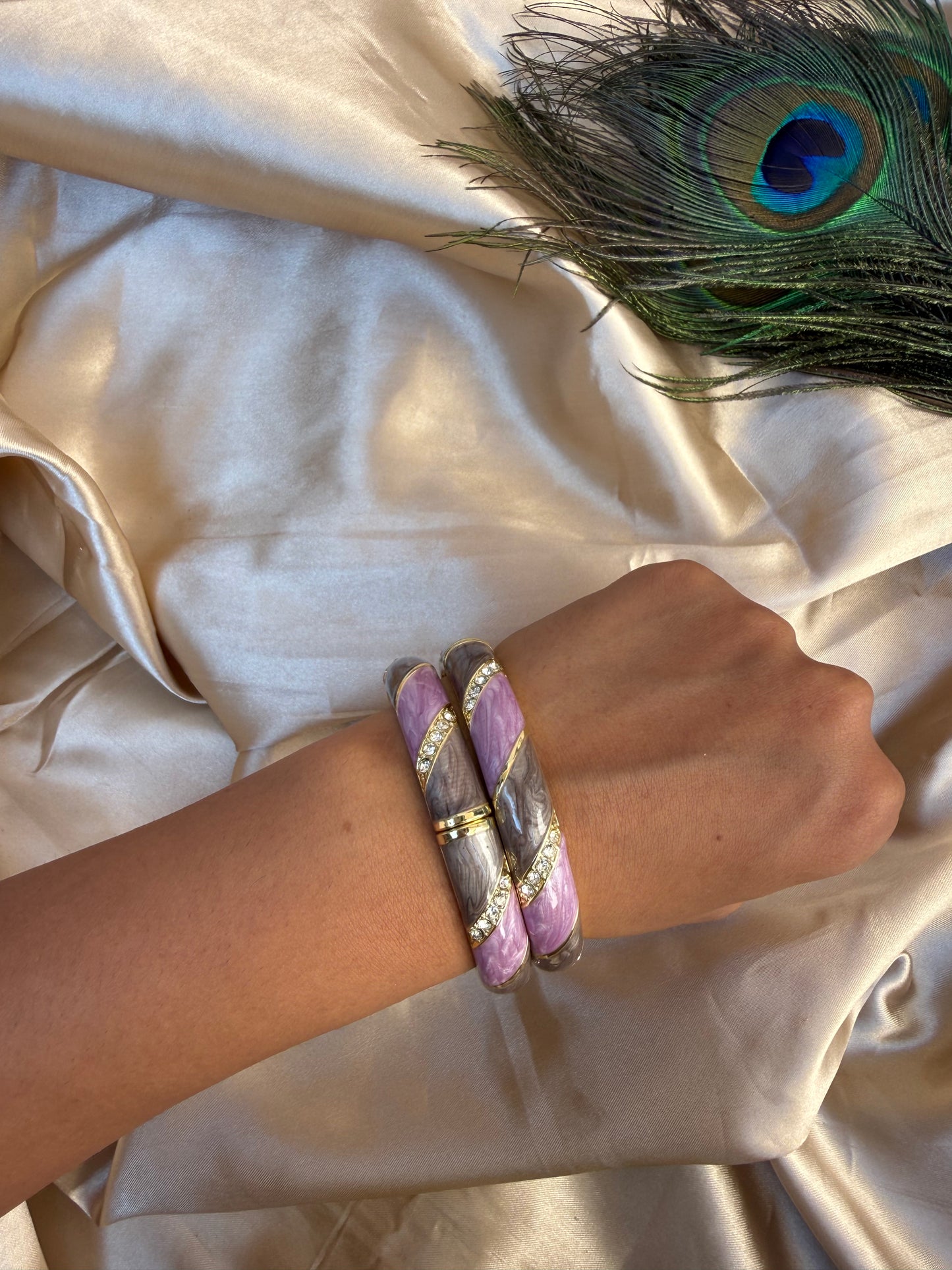 Prettiest purple enamel bangle
