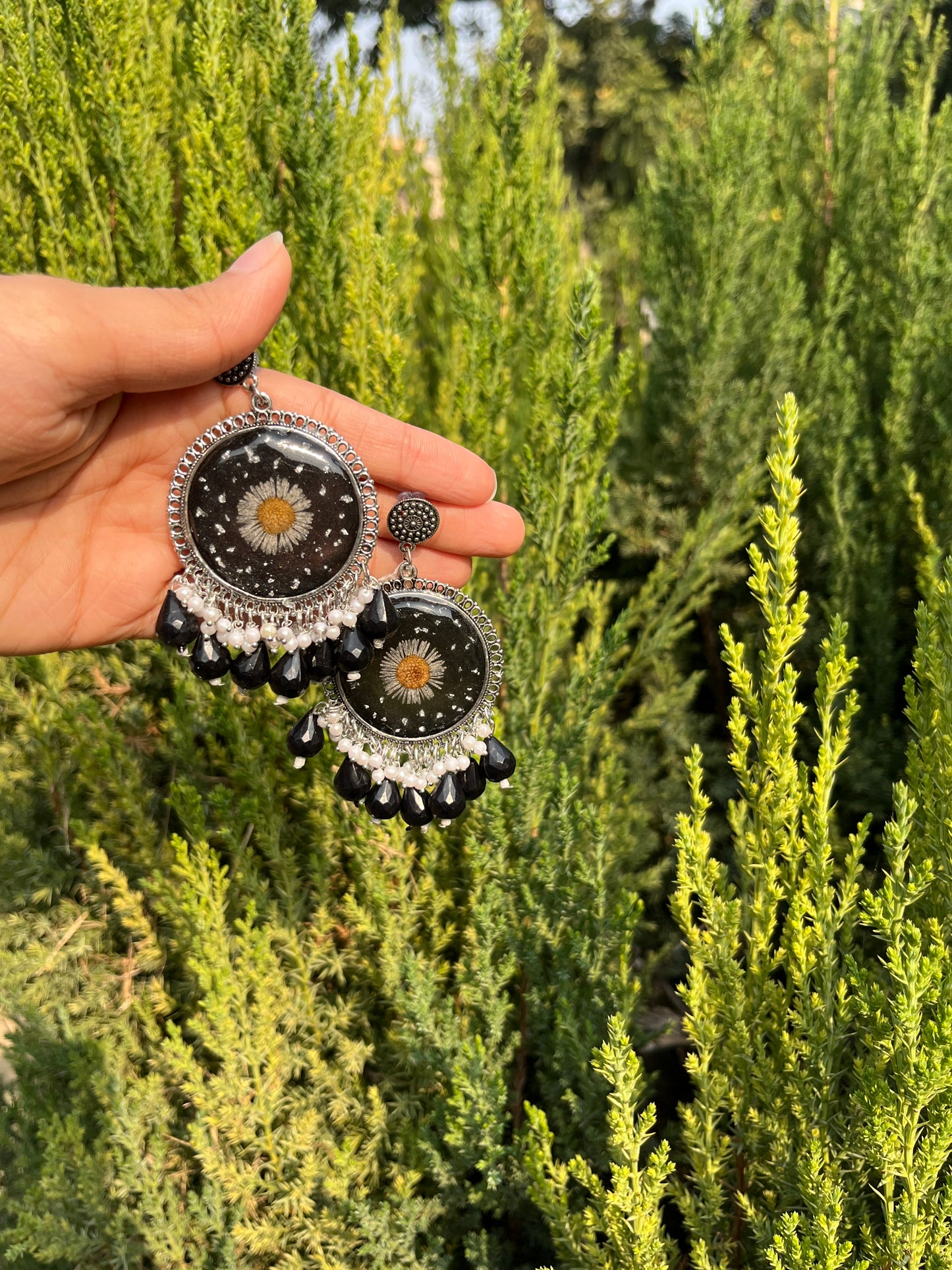 Elegant black jhumka ( without black beads)