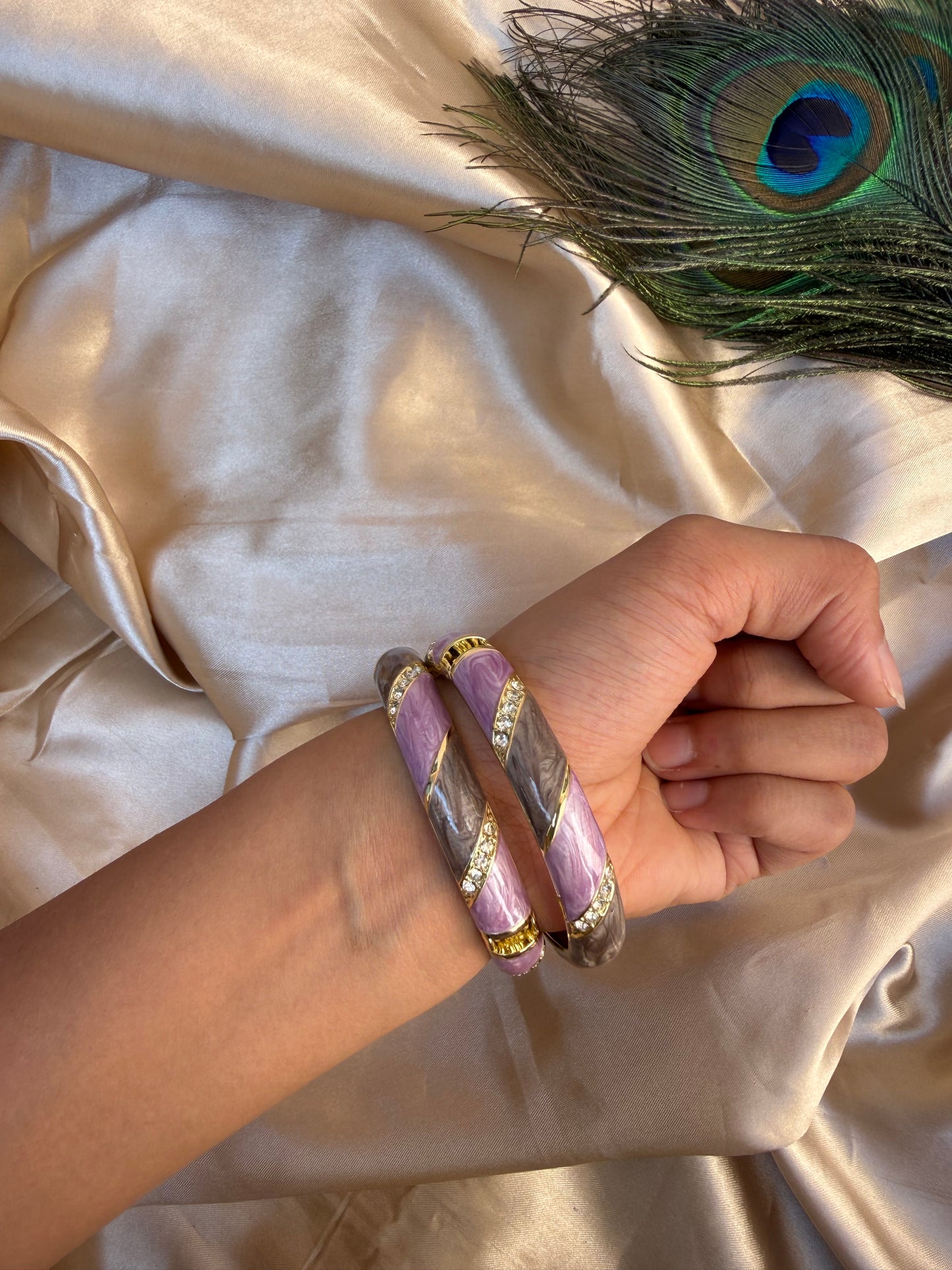 Prettiest purple enamel bangle