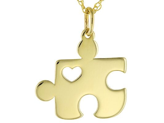 14k dainty puzzle necklace ( pair )