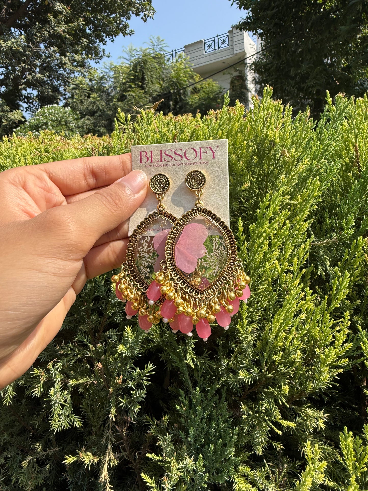 Elegant noor jhumkas