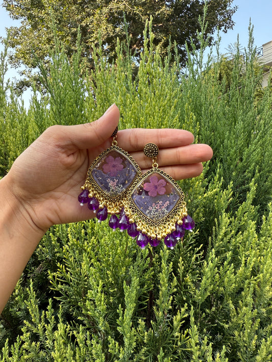 Lilac wedding jhumkas