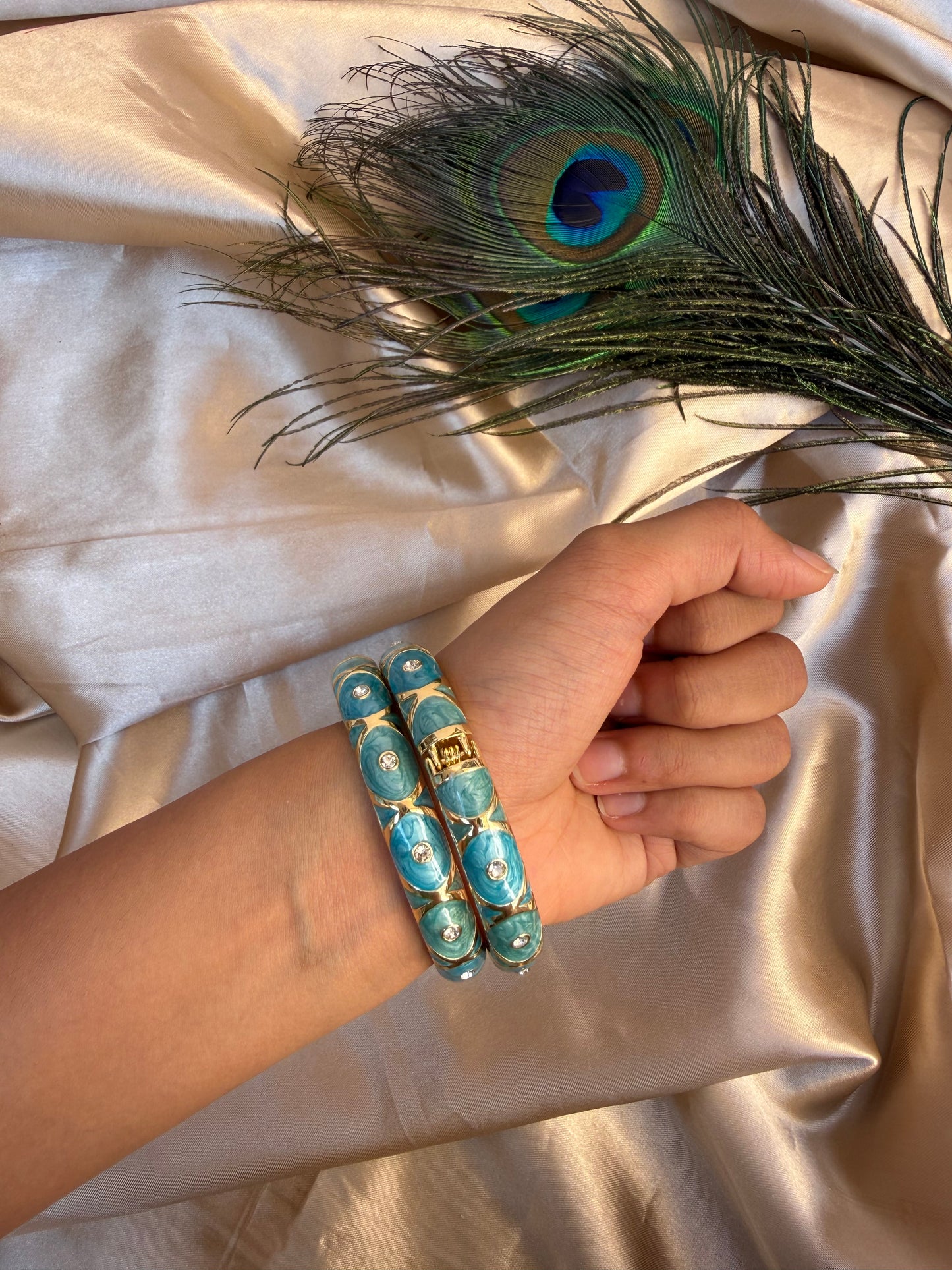 Peacock bangles