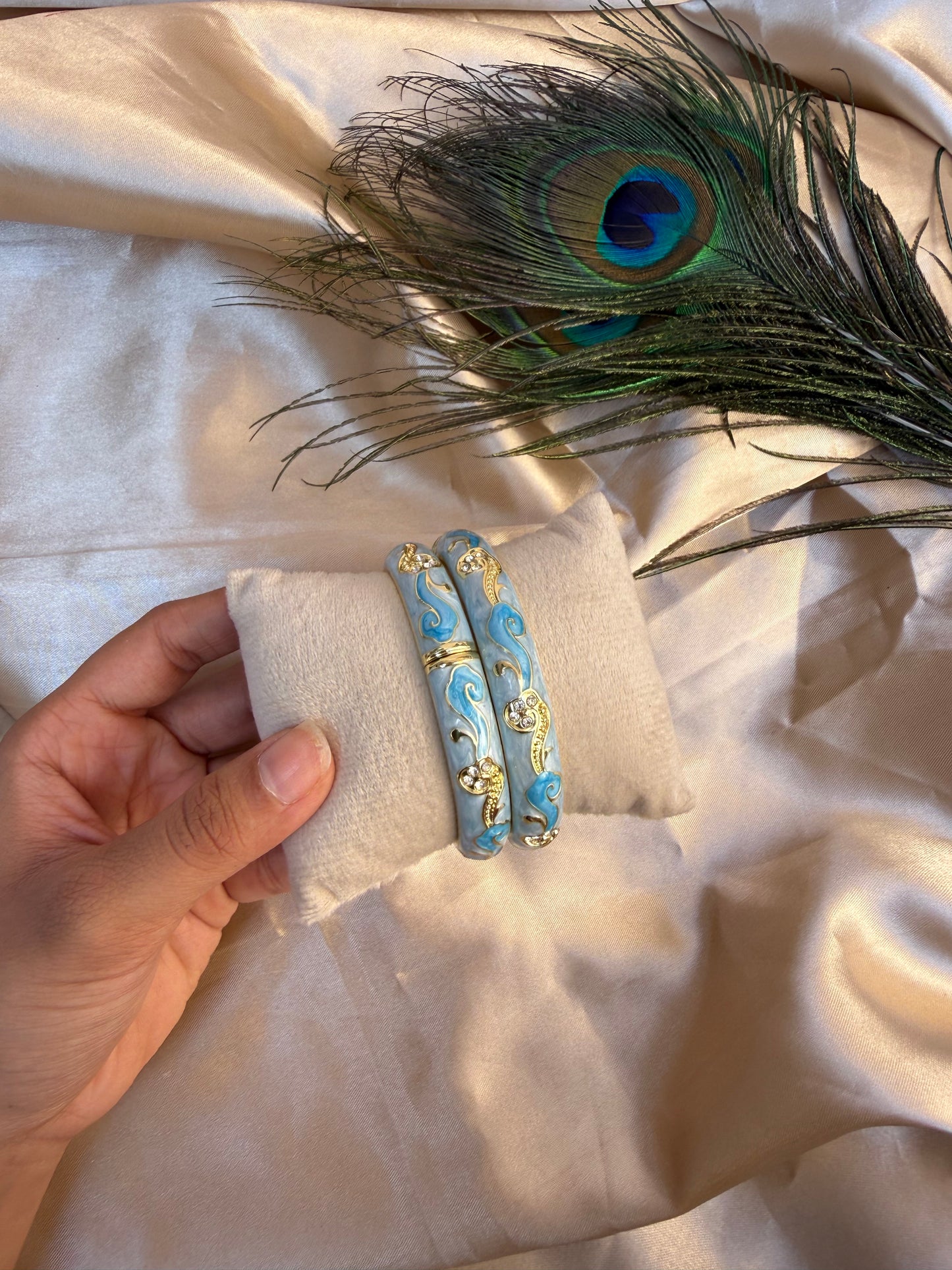 Elegant Sky blue bangles
