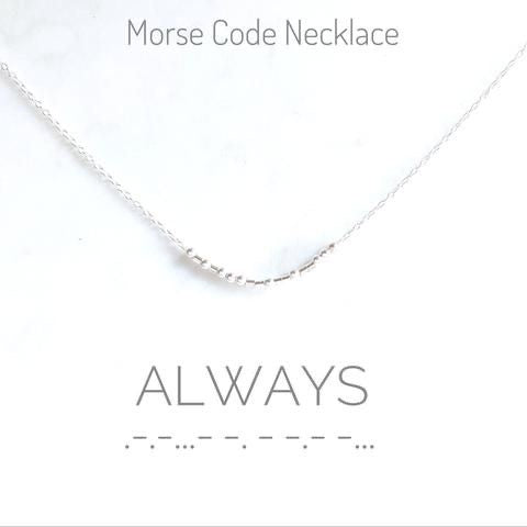 Morse code necklace