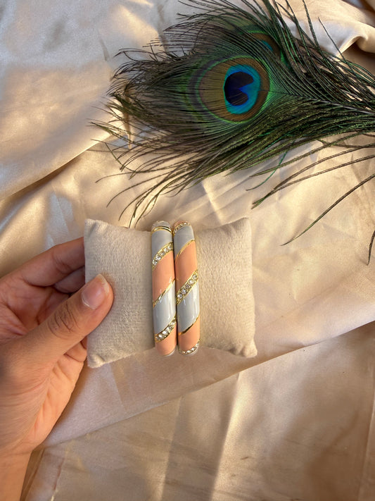 Elegant peach blue bangle