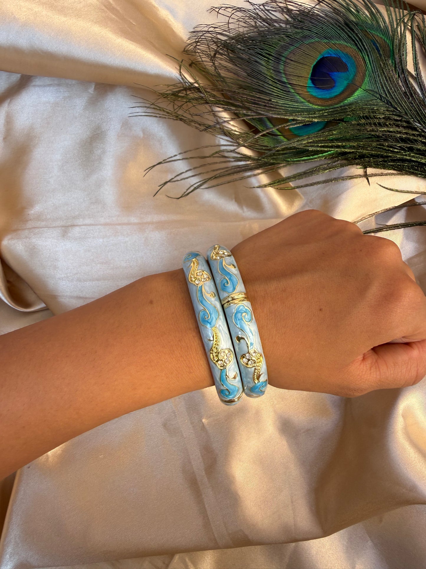 Elegant Sky blue bangles