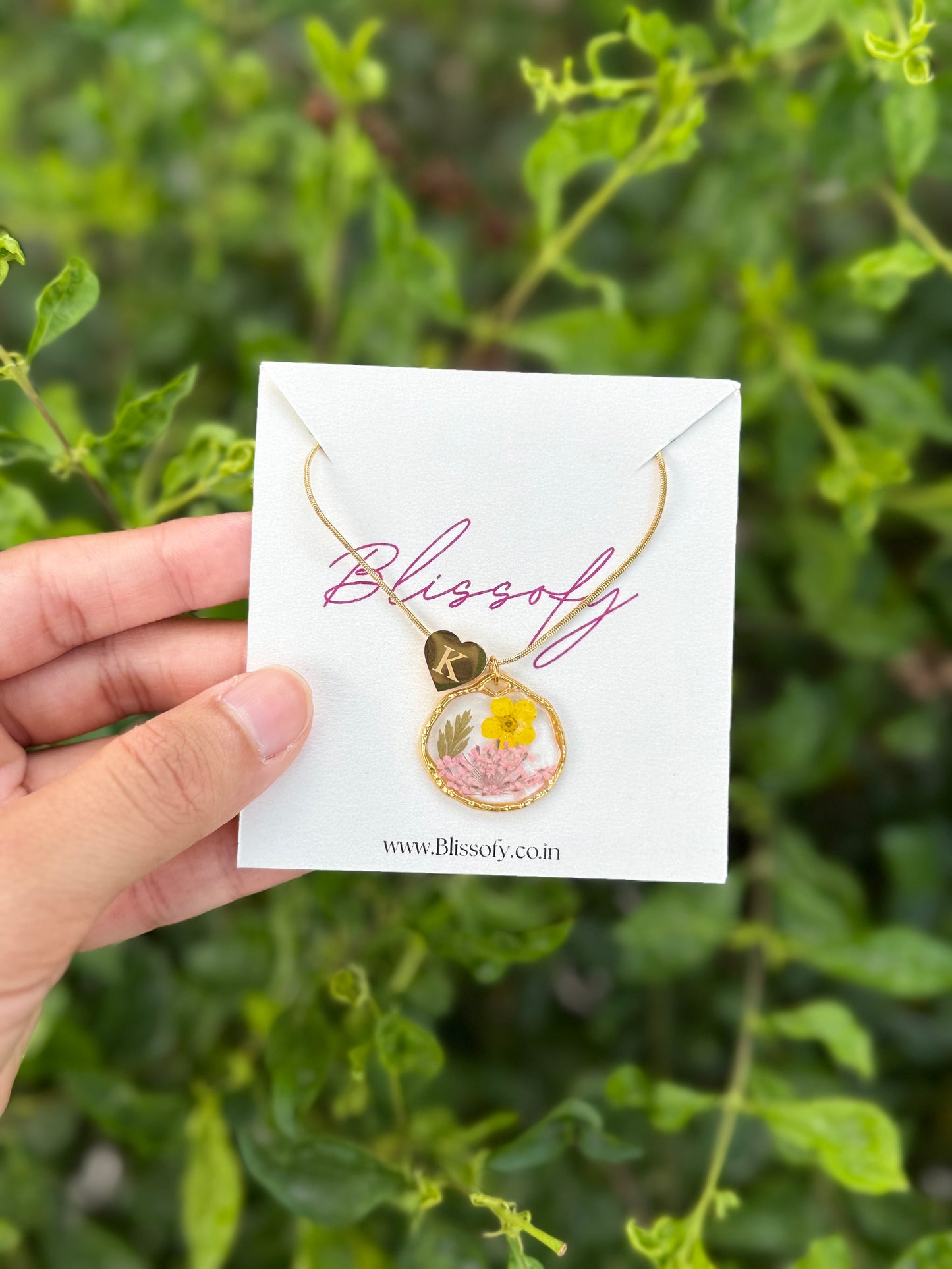 Sunshine initial necklace