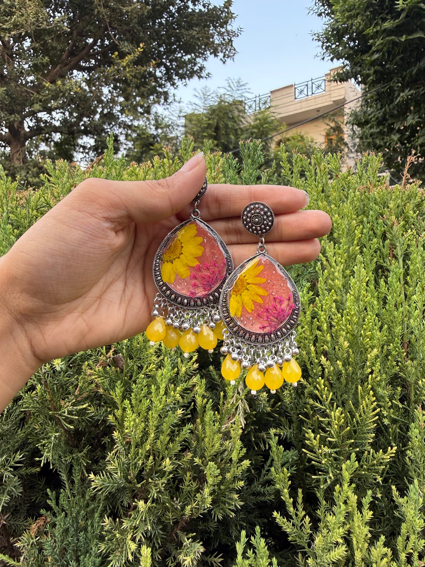 Pardesi haldi jhumkas