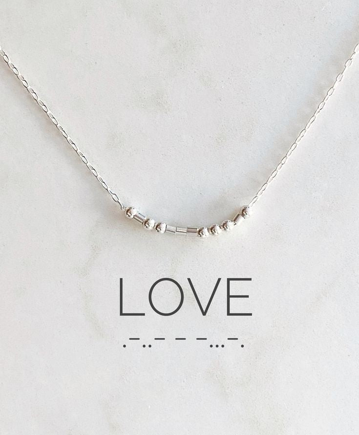 Morse code necklace