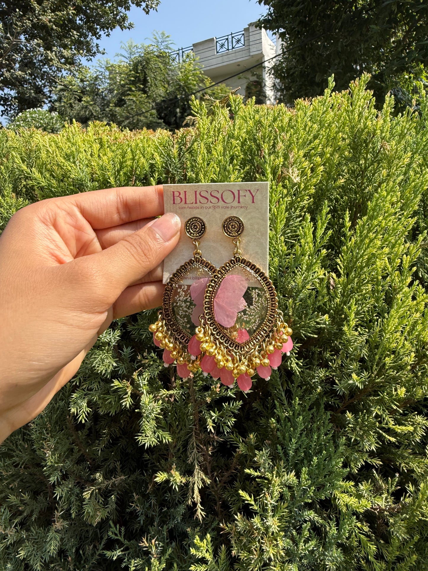 Elegant noor jhumkas