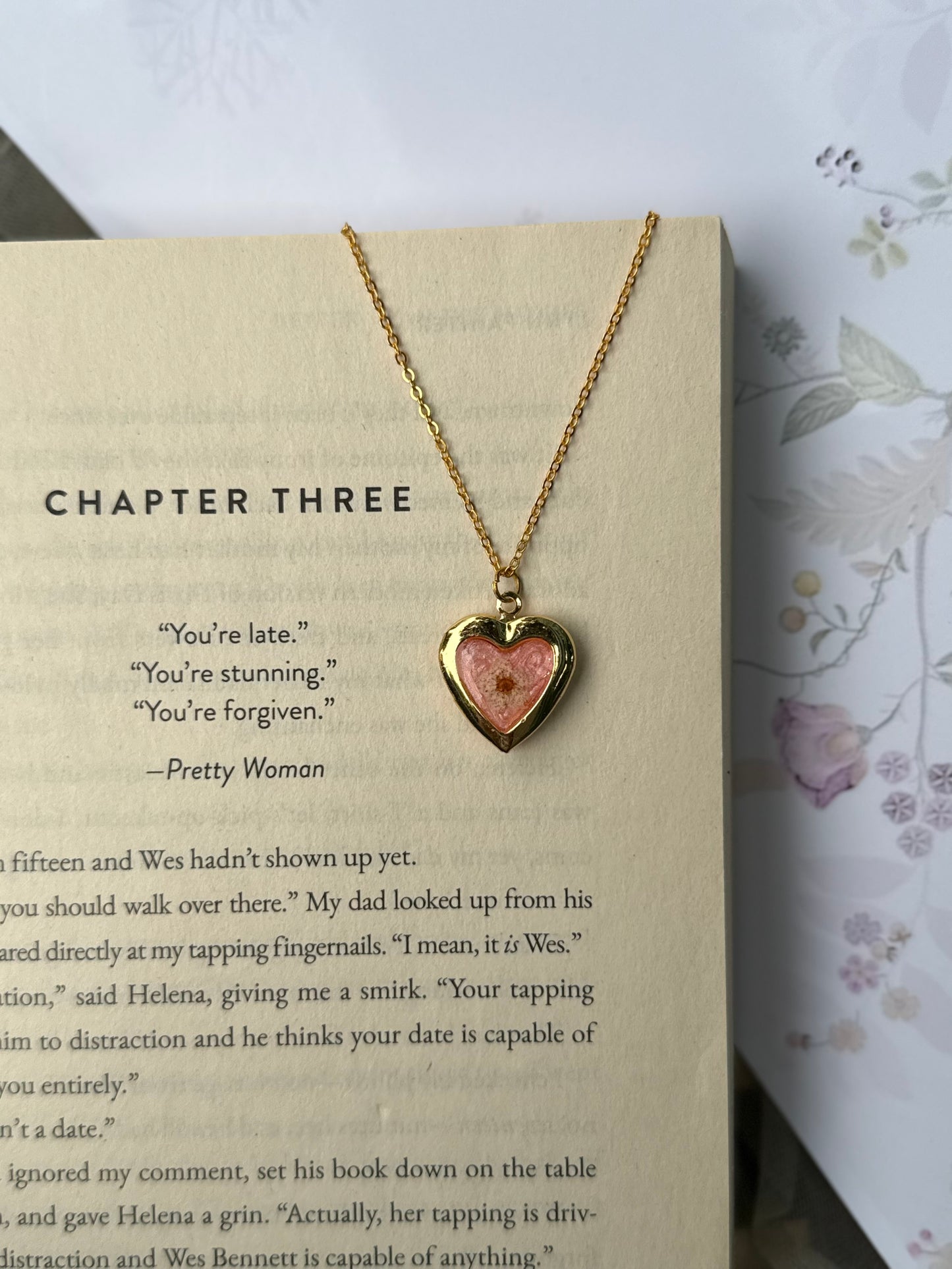 Cherry heart locket