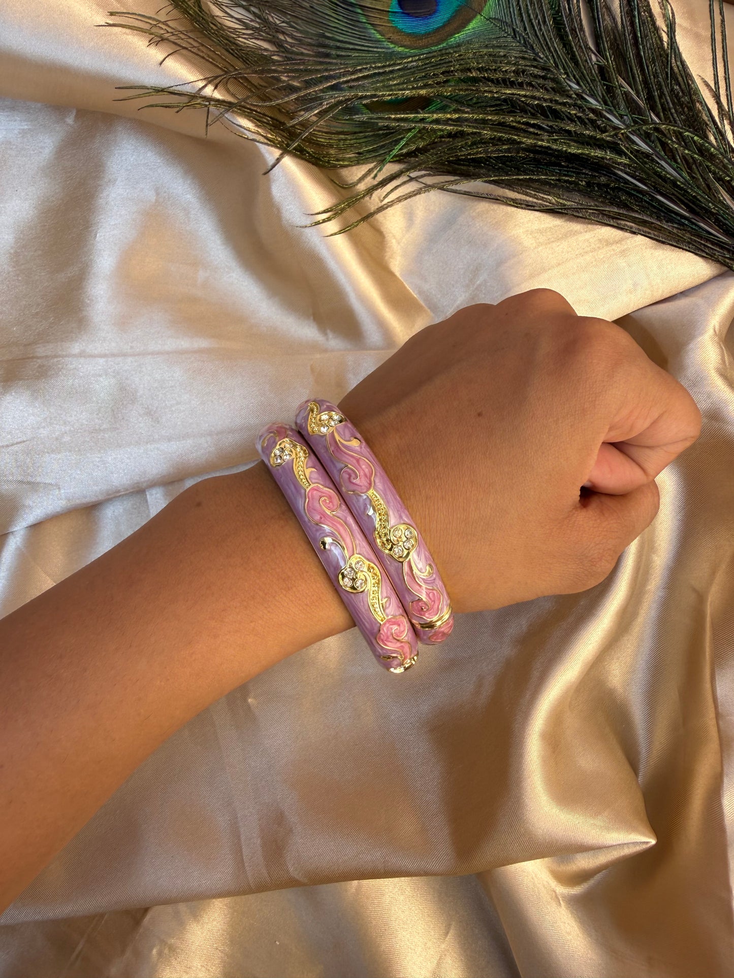 Elegant lilac bangles
