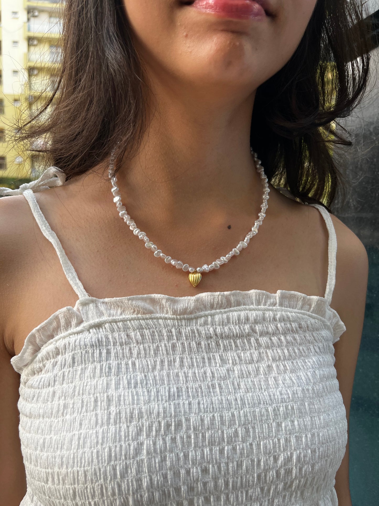 Amoria shell pearl necklace
