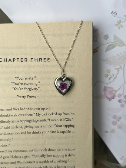 Purple heart locket