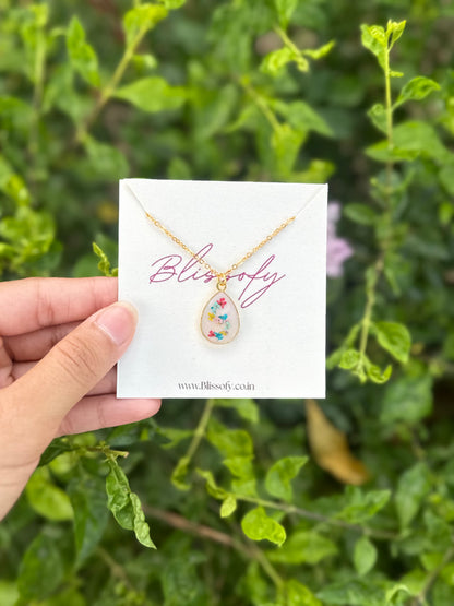 Secret initial flora necklace