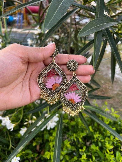 Elegant daisy flora jhumka