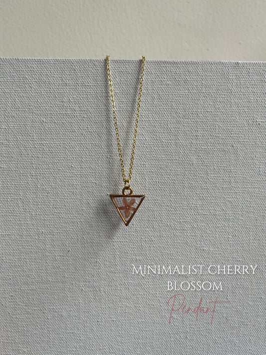 Minimal cherry blossom pendant