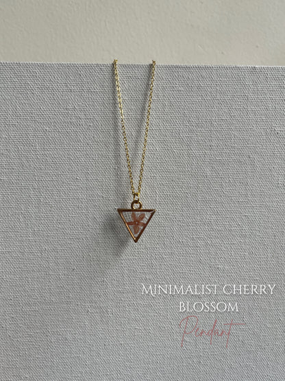 Minimal cherry blossom pendant