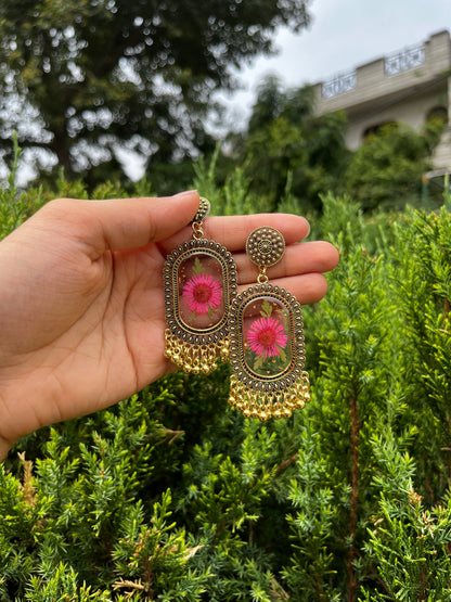 Elegant aster jhumkas