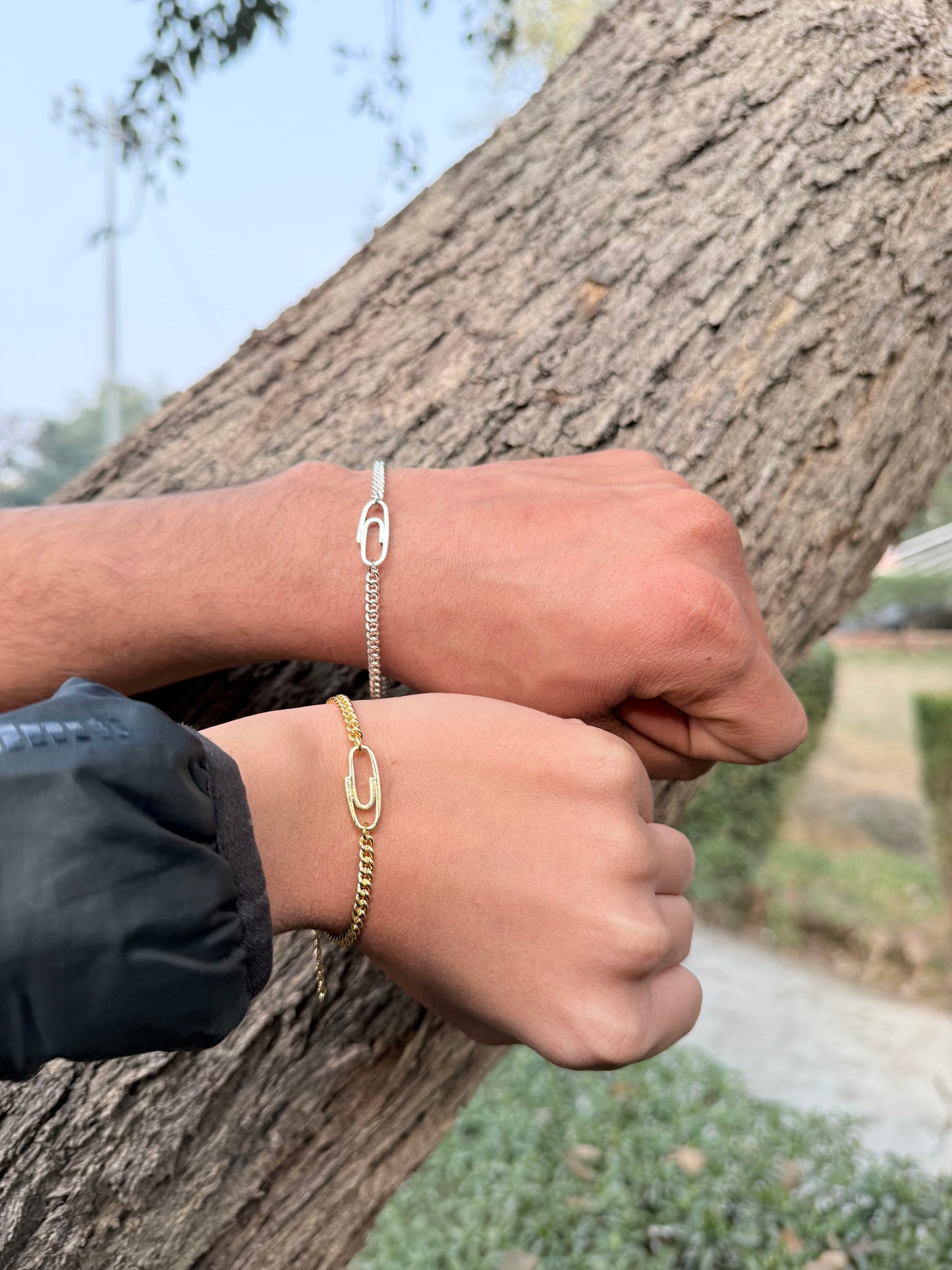 Nautical link matching bracelets