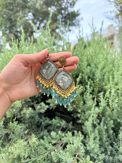 Elegant green breath jhumka