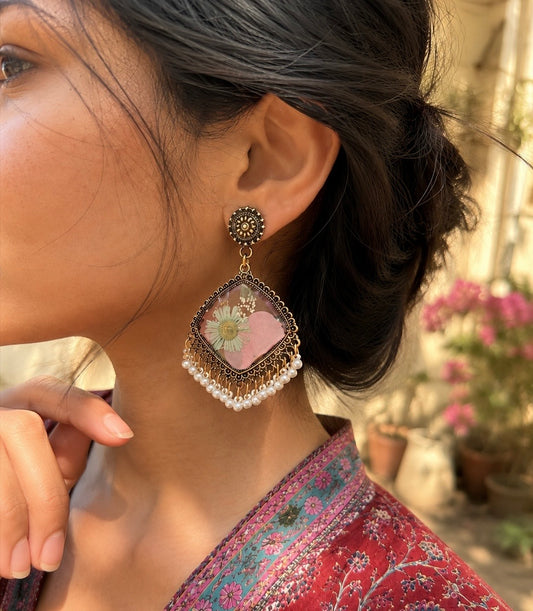 Elegant garden jhumkas
