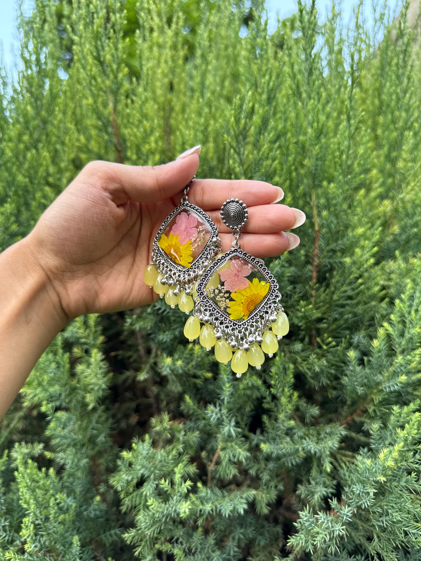 Butter yellow jhumka